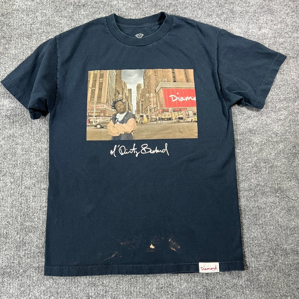 Diamond Supply Co Ol Dirty Bastard ODB Graphic T-Shirt Mens Medium Black Cotton
